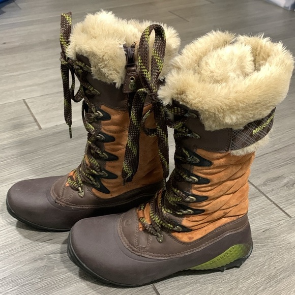 Merrell Winterbelle Peak Waterproof Suede Boots Easy full Zip in & Out size 7 - Picture 6 of 10